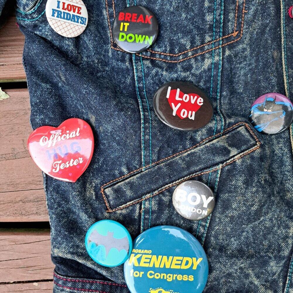 %Vintage Major Damage Jean Jacket Embroidered Buttons Y2K 80s 90s Men Large - Picture 10 of 14
